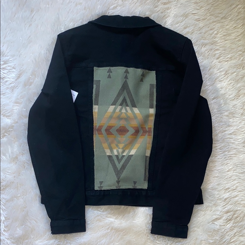 Time and Tru Black Jean Jacket Classic Denim Style